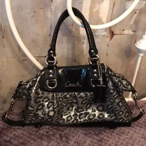 Coach Madison Audrey Leopard Purse